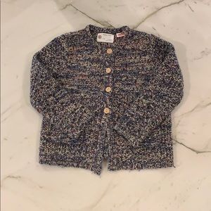 Zara Baby Girl knit cardigan size 2T - 3T.